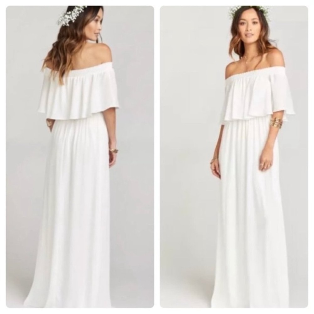 NWZ Show Me Your Mumu Hacienda White Maxi Dress Size Small